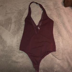 Maroon bodysuit